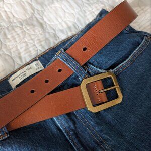 Fossil Hex Buckle Brown Belt 1223 Size XL
